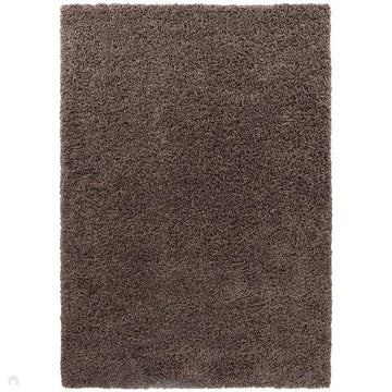 Oxford OXF00 Plain Plush Soft Stain-Resistant Textured Polypropylene Shaggy Taupe Rug-Desire Rugs-Rug Love - The Most Loved Rug Store